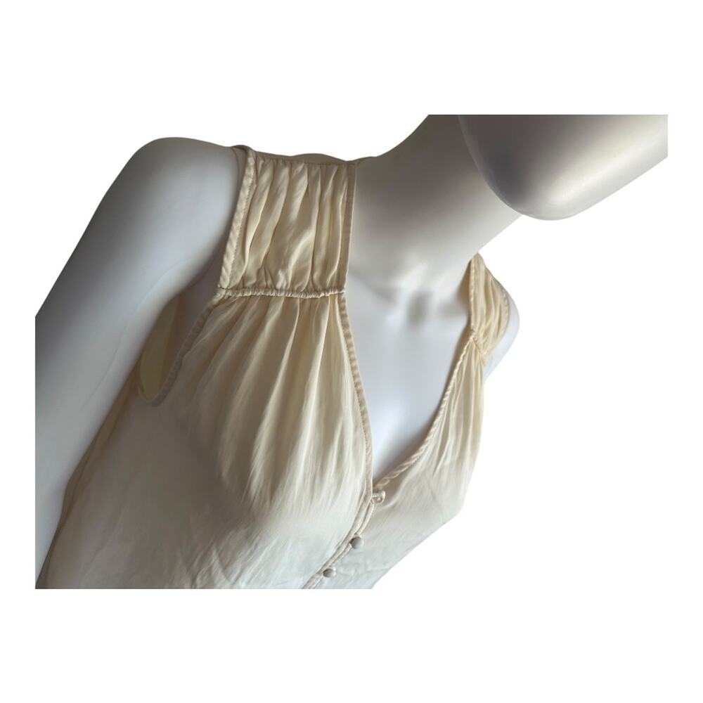 Evereve Ivory Mea Satin Gathered Tank NWT size medium - Picture 6 of 7